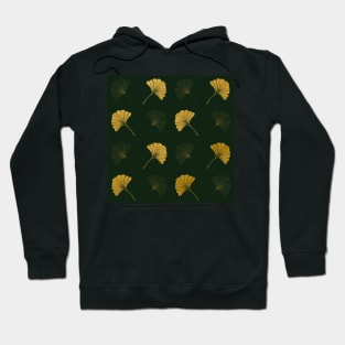 Ginkgo Leaves in Gold and Green Hoodie